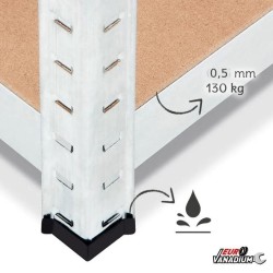 Etagères d'angle métal modulables 4 nive