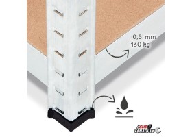Etagères d'angle métal modulables 4 nive
