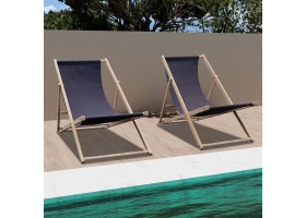 Lot de 2 chaises longues