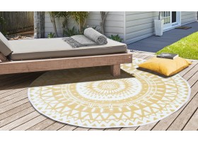 Tapis ext rond 150cm Maori beige