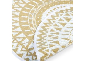 Tapis ext rond 150cm Maori beige