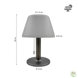Lampe de table solaire