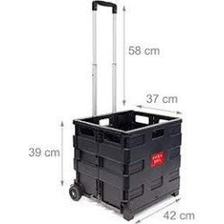 Caisse pliante sur roues 38x38cm