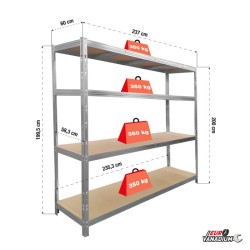 Etagère métal format Rack