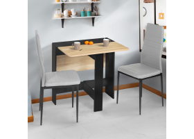 Table console pliable Andy noir/hêtre