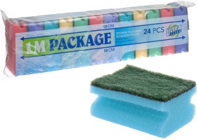 Lot de 24 éponges couleurs
