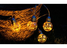 Guirlande solaire 10 ampoules filament