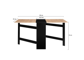 Table console pliable Andy + rangement n