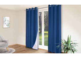 Rideaux thermiques bleu x 2