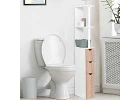 Meuble WC 1 porte et 2 tiroirs - bois