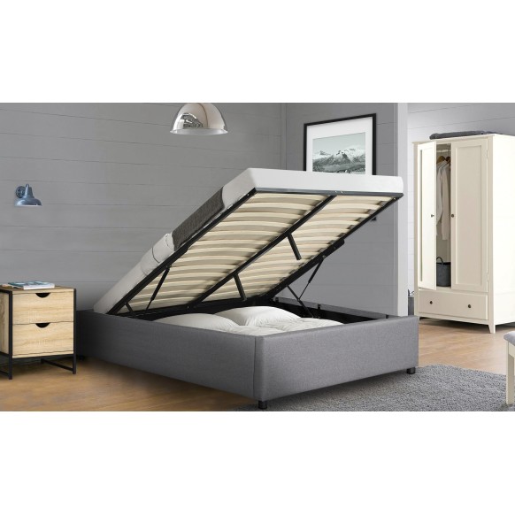 Lit coffre + sommier OTTO 160x200cm tiss