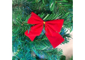 Guirlande sapin noeuds rouges