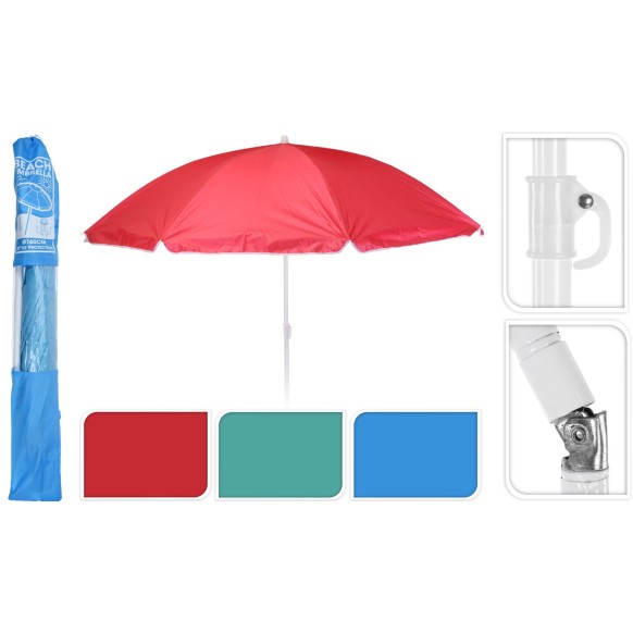 Parasol de plage diam 155cm