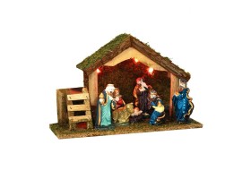 Crêche 5 led et 8 santons