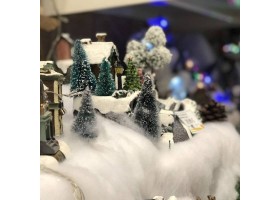 Tapis neige paillettes 200 cm