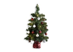 Sapin décoré + guirlande H.50 cm