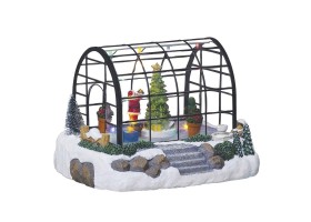 Serre du Père Noël Led animé
