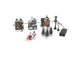 Ensemble 10 pièces pour village de Noël