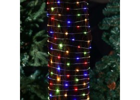 Cordon plat LED solaire et usb 15M