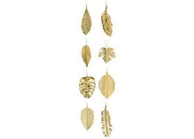 Suspension Feuille Or