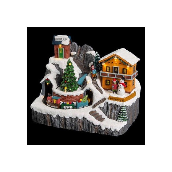 Vdn chalet montagne et train a pile