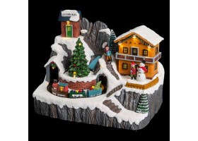 Vdn chalet montagne et train a pile