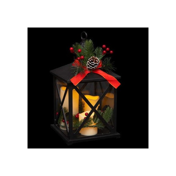 Lanterne 3 led vacillante 36 cm