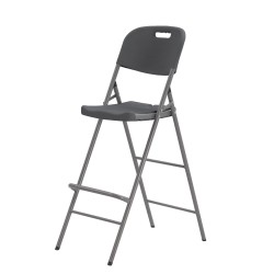 Chaise haute pliante grise