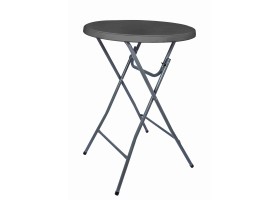 Table haute pliante grise