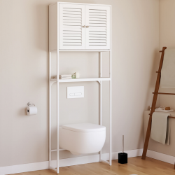 Meuble dessus WC persiennes