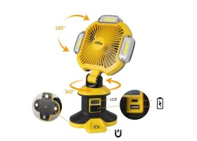 Ventilateur projecteur rechargeable 1500