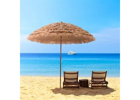 Parasol Coco diam 180cm - Marron