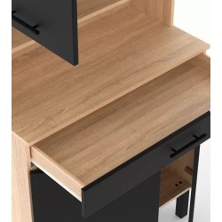 Buffet cuisine Divino 80 cm noir/bois