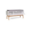 Banc Katy blanc + coussin