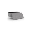 Banc coffre Loan tissus gris pieds noirs