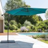 Parasol  déporté Diam 300cm Bleu canard