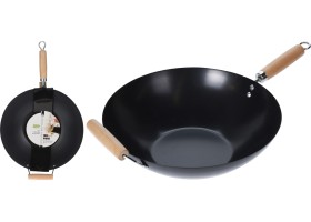 Poêle Wok Dia 34,5Cm Acier
