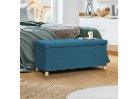 BANQUETTE COFFRE AVEC PIEDS 100CM BLEU C