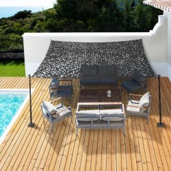 Ombriere Filet 4X5M Gris Clair