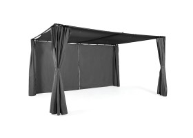 Pergola Santa Cruz 3X4M Grise + Rideaux